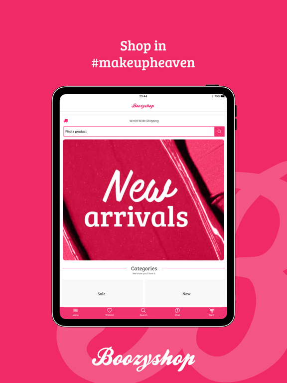 Boozyshop - the make up app iPad screenshot 1 - Shopping app