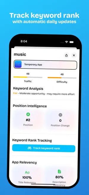 Radar App Keyword Optimization screenshot 3