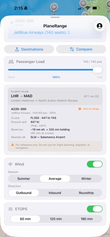 PlaneRange screenshot