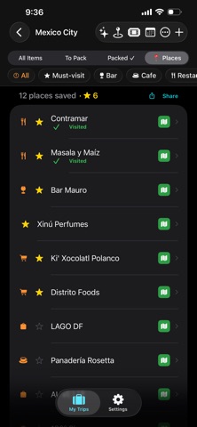 Tabidachi: Trip Packing List screenshot