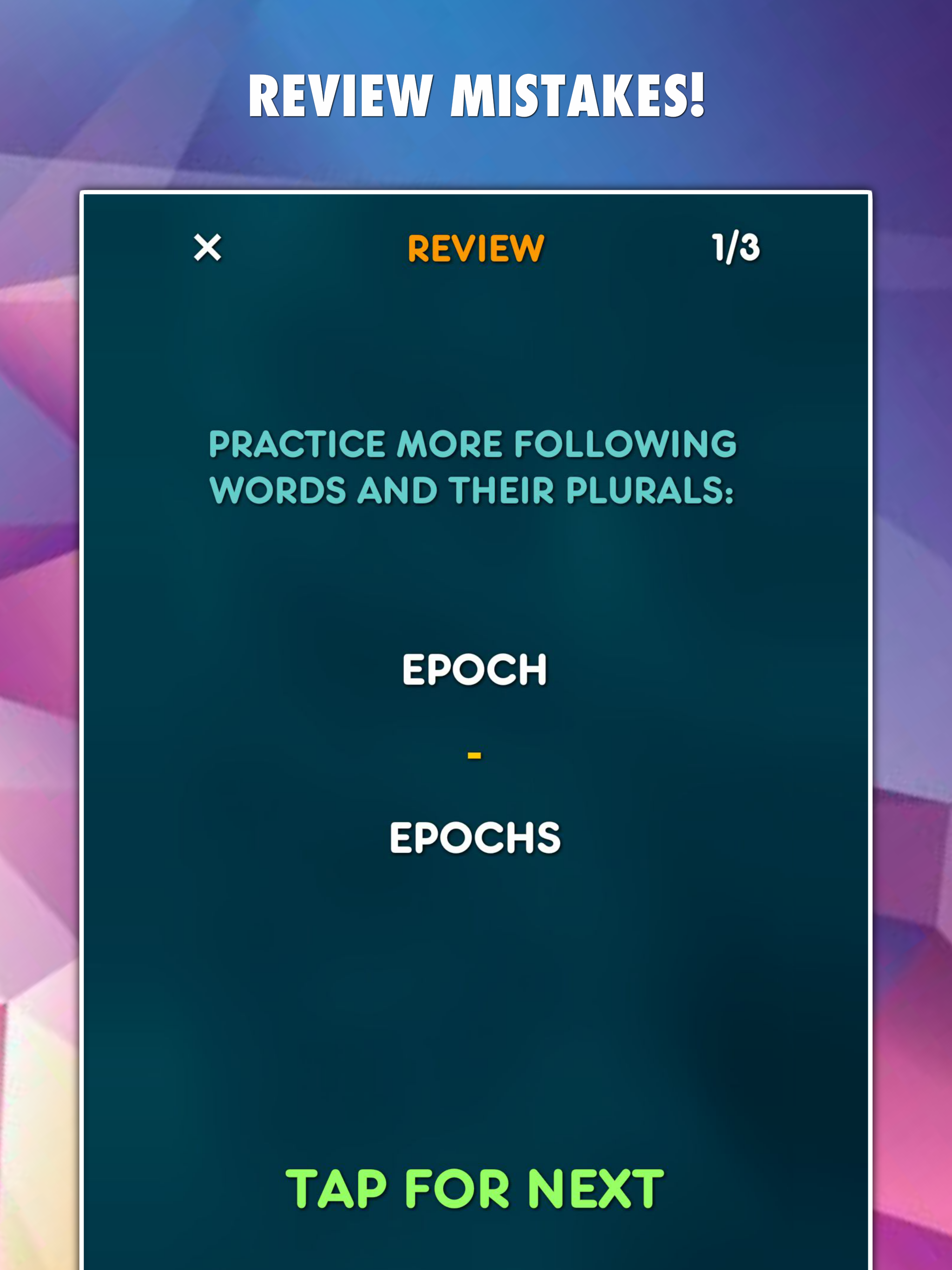 Plurals & Singulars Test