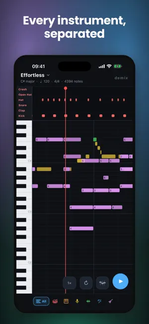 Demix: Deconstruct your songs. screenshot 1