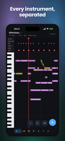 Demix: Deconstruct your songs. Screenshot 1 of 8