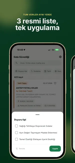 Gıda Güvenliği: İfşa Listesi screenshot 2