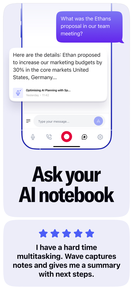 Wave AI Note Taker & Recorder screenshot 3