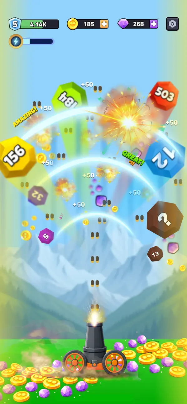 Screenshot #2 pour Number Blast: Cannon Shooter