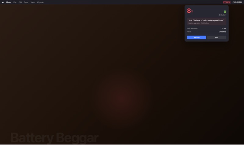 Battery Beggar screenshot