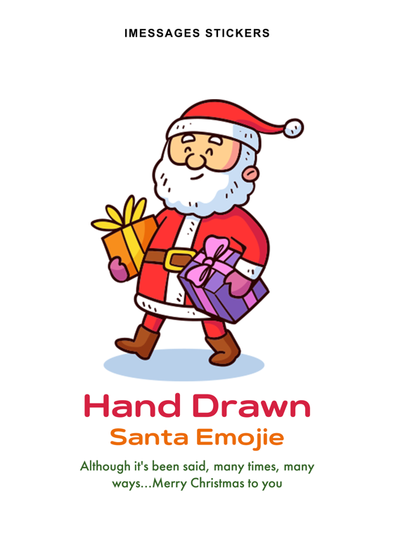 Screenshot #4 pour Hand Drawn Santa Emojis