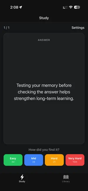 Flashcard: Spaced Repetition screenshot 2