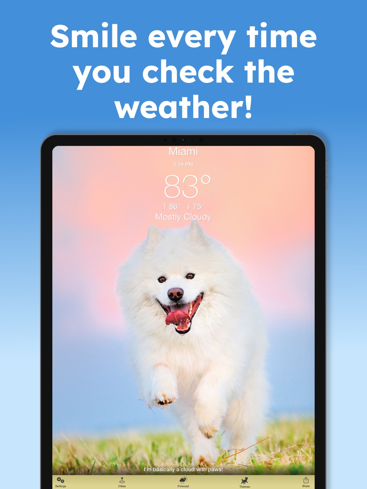 Weather Puppy Forecast + Radar ipad screenshot 1