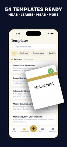 Contract Maker: Legal Drafts iPhone screenshot