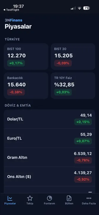 3N Finans: Borsa ve Fon screenshot 3