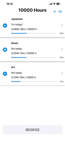 10000 Hours Tracker Screenshot 3 of 6