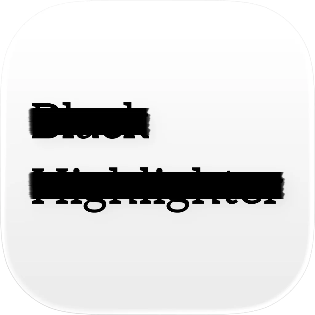 Black Highlighter: Redact Text