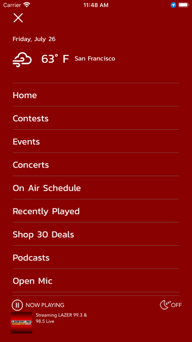 Lazer 99.3 & 98.5 Screenshot