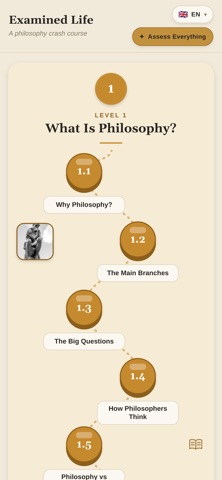 Examined Life: Philosophy iPhone screenshot
