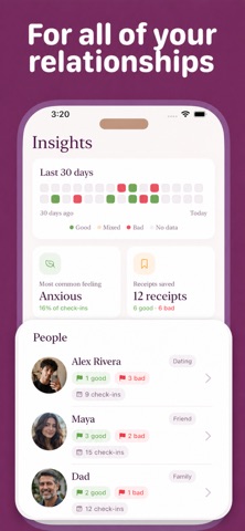 Patterns: Relationship Tracker iPhone screenshot