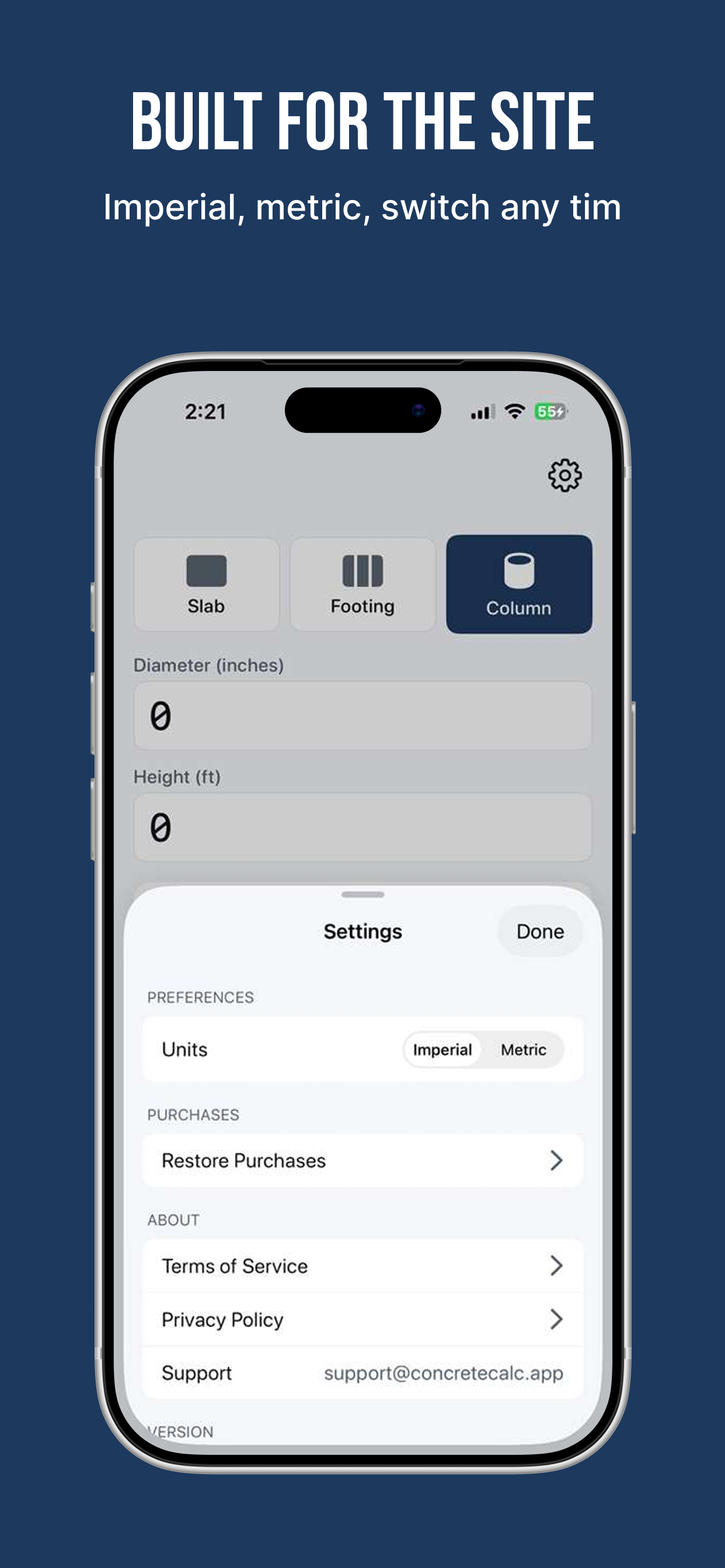 Concrete Calc - Yards & Cost