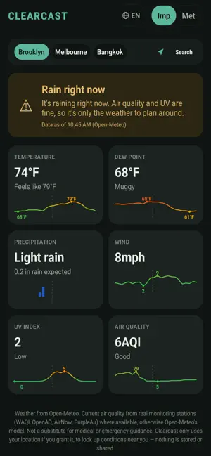 ClearCast: Weather & Air screenshot 1