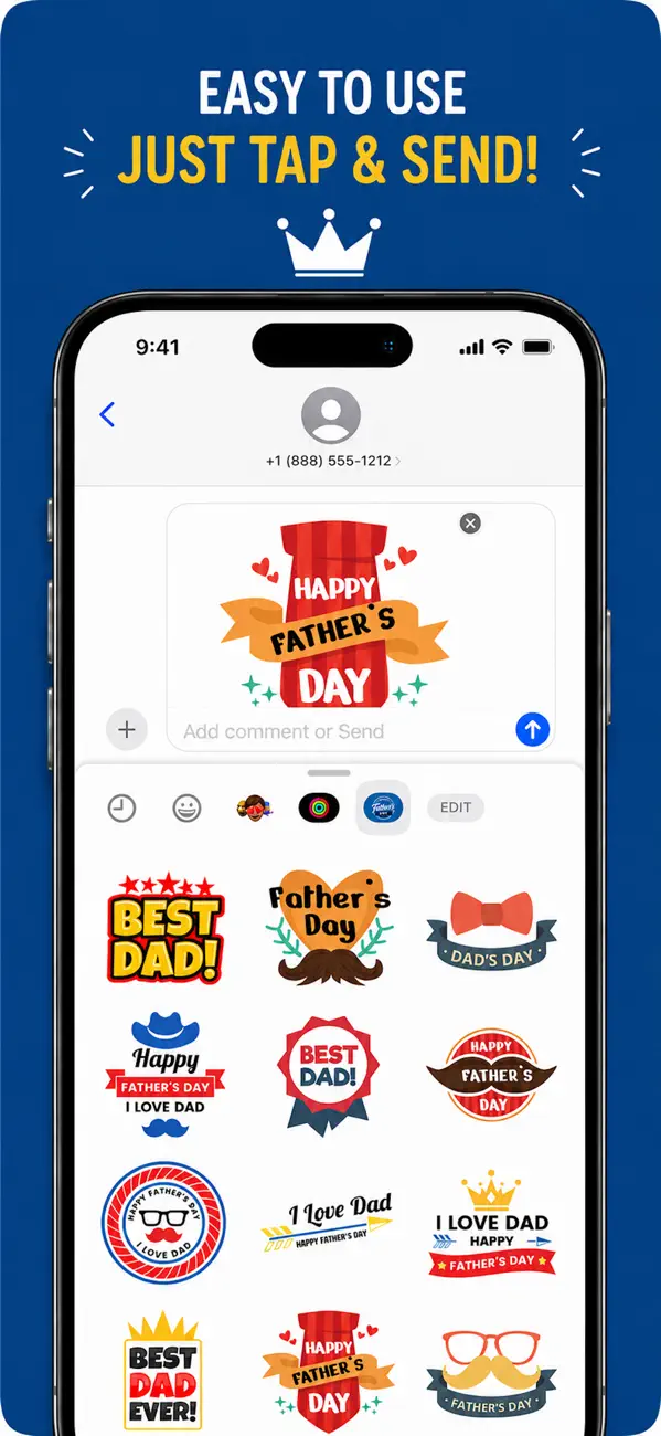 Screenshot #3 pour Father's Day Stickers 2026