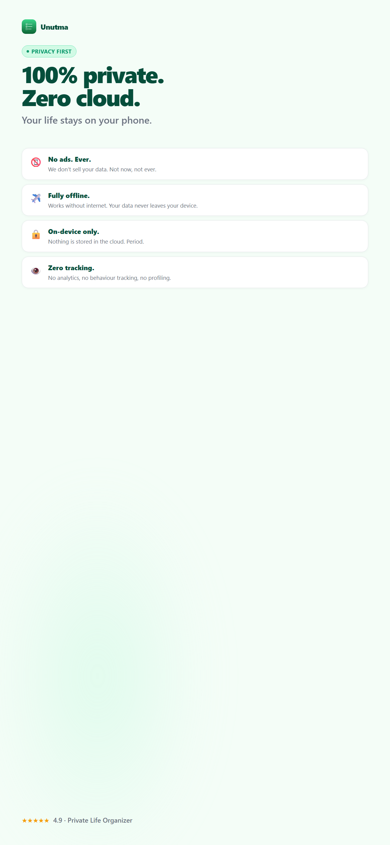 Unutma: Private Life Organizer