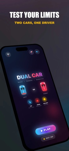 Dual Car: Reflex Game iPhone screenshot