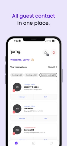 Jurny Host app screenshot