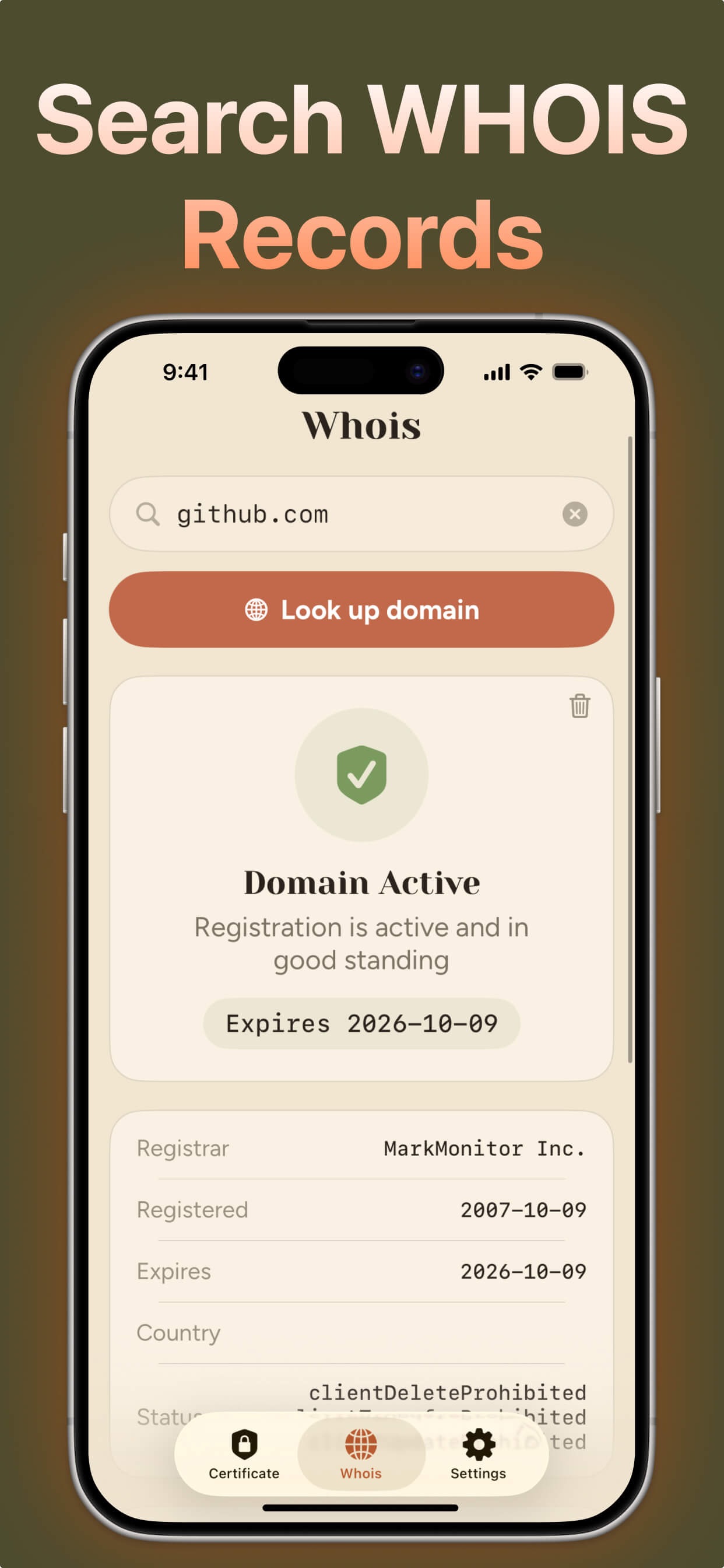 Screenshot 3 of SiteGuard — Domain & SSL Info