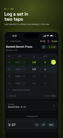 RepPlanr: Gym Workout Tracker iPhone screenshot