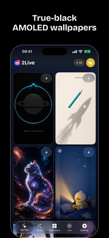 4K Black Live Wallpaper: 2Live Screenshot 2 of 9