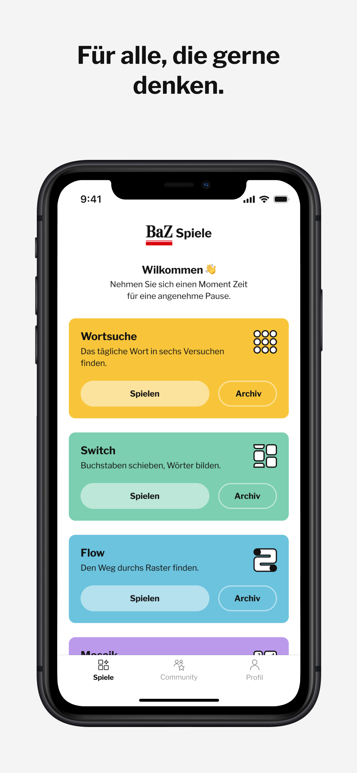 Basler Zeitung Spiele