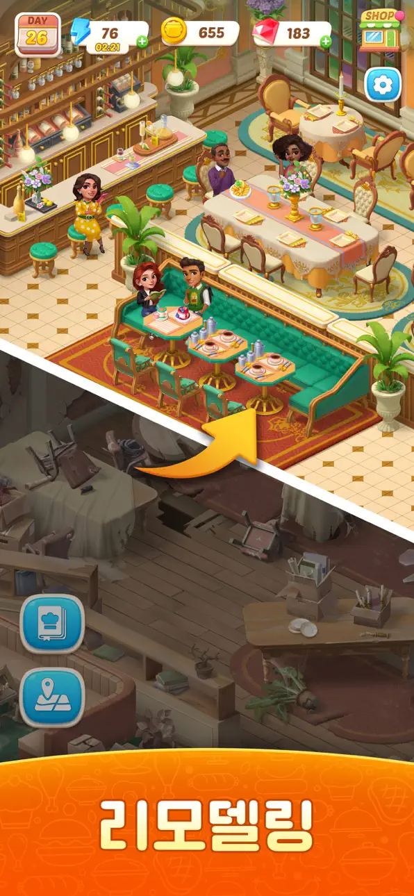 Flambé®: Merge and Cook iOS Mod IPA screenshot 3 - iOS game interface