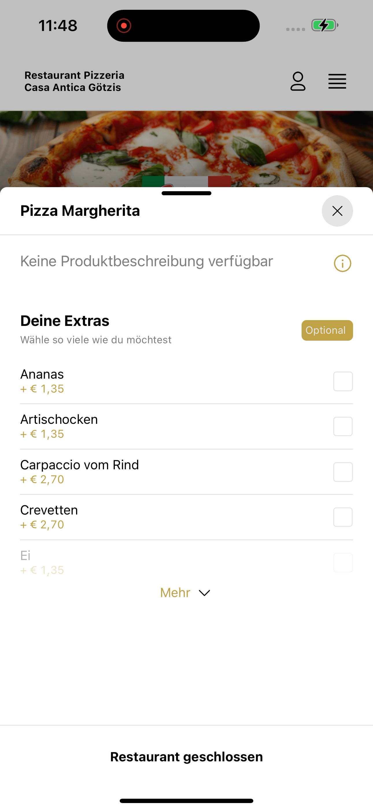 Pizzeria Casa Antica Götzis screenshot 7
