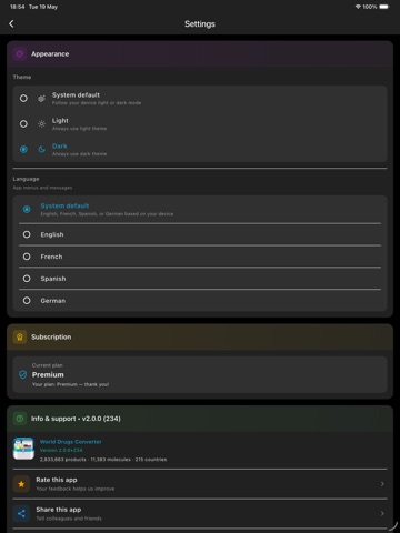 World Drugs iPad screenshot
