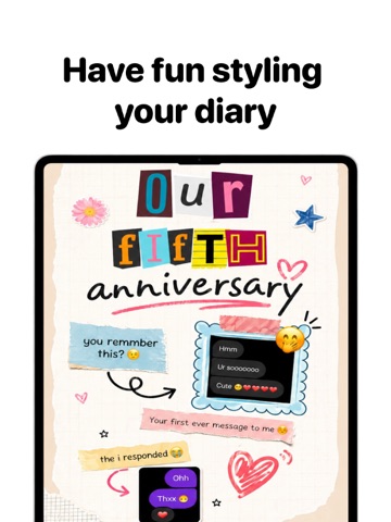 PairDiary: Couple shared diary iPad screenshot