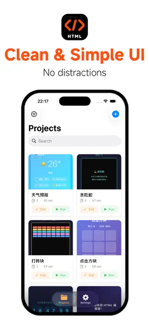 Code Editor – HTML & Preview iPhone screenshot 2