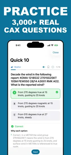 Screenshot von FAA Commercial Pilot Prep auf dem iPhone 1