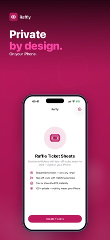 Raffly: Raffle Ticket Maker iPhone screenshot