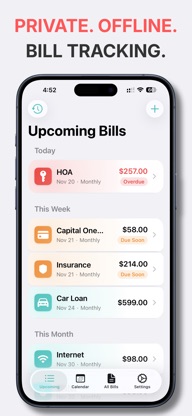 BillRadar: Bill Reminder screenshot 1