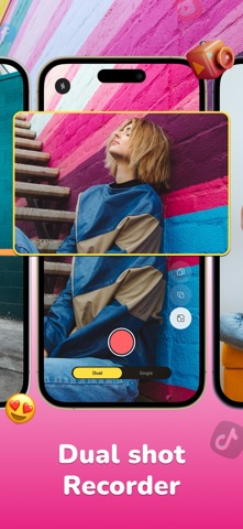 DualCamera recorder : Dual Cam iPhone screenshot