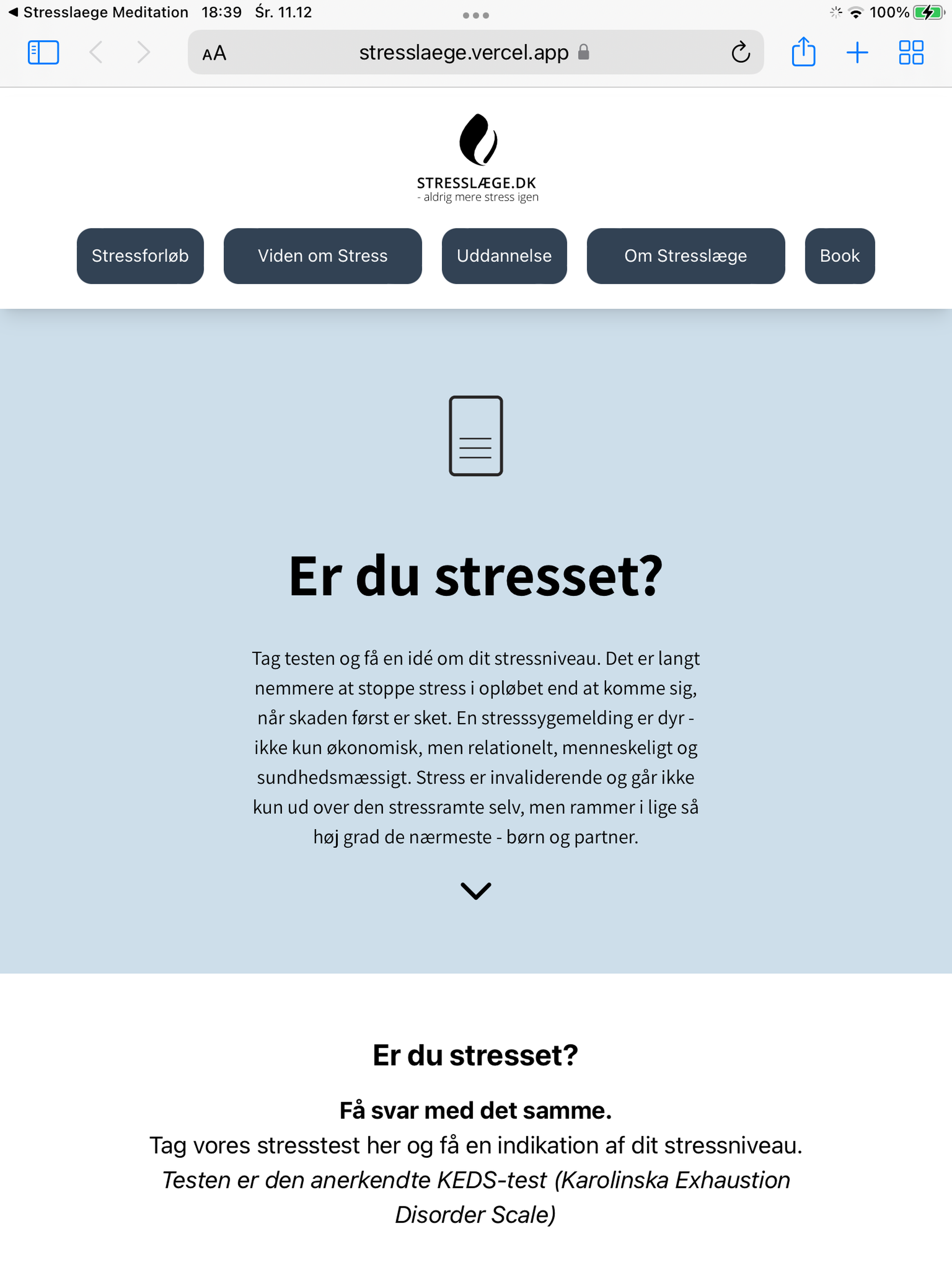 Stresslæge Meditation screenshot 16