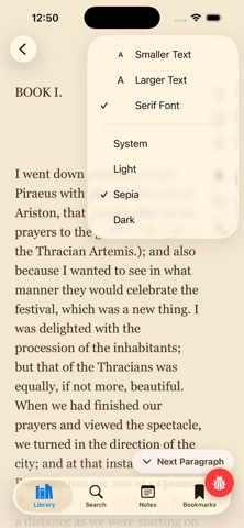 The Philosopher’s Library iPhone screenshot