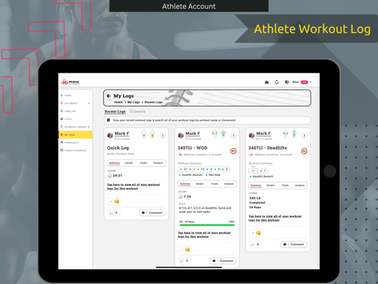 MicDrop Fitness - WOD Tracker iPad screenshot 4 - Health & Fitness app