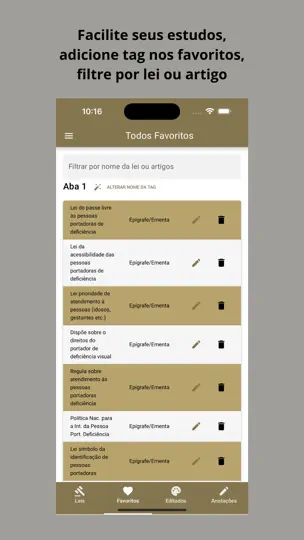 Capture d'écran de Vade Mecum Lite Direito Brasil sur iPhone 4