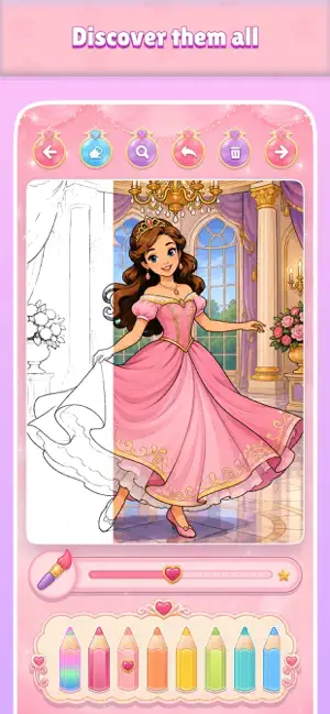 Princess Coloring Pages beauty screenshot 4