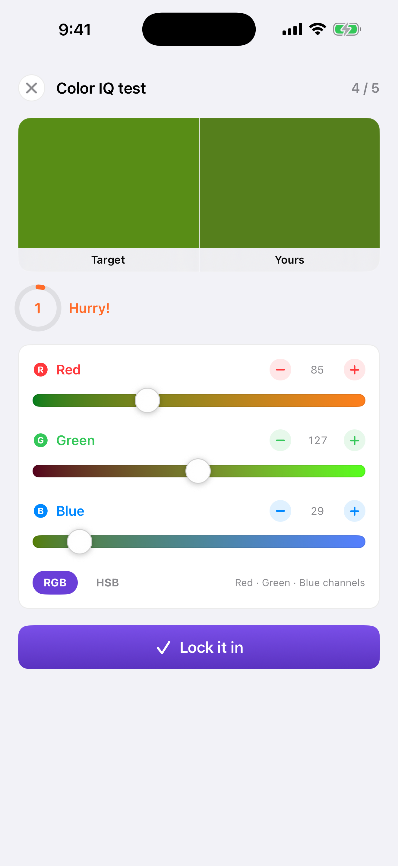 Gradients RGB: Color IQ Game screenshot 3