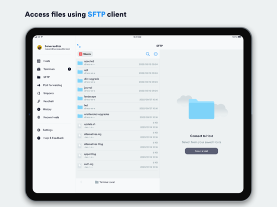 Termius - Modern SSH Client iPad app afbeelding 4