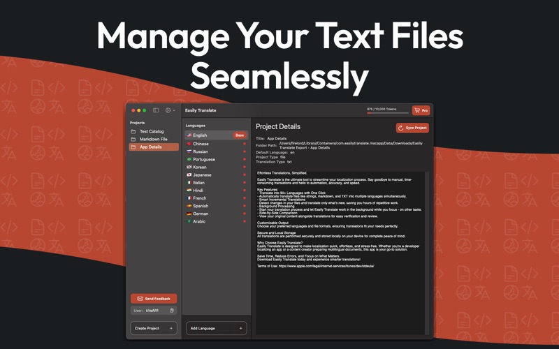 App screenshot