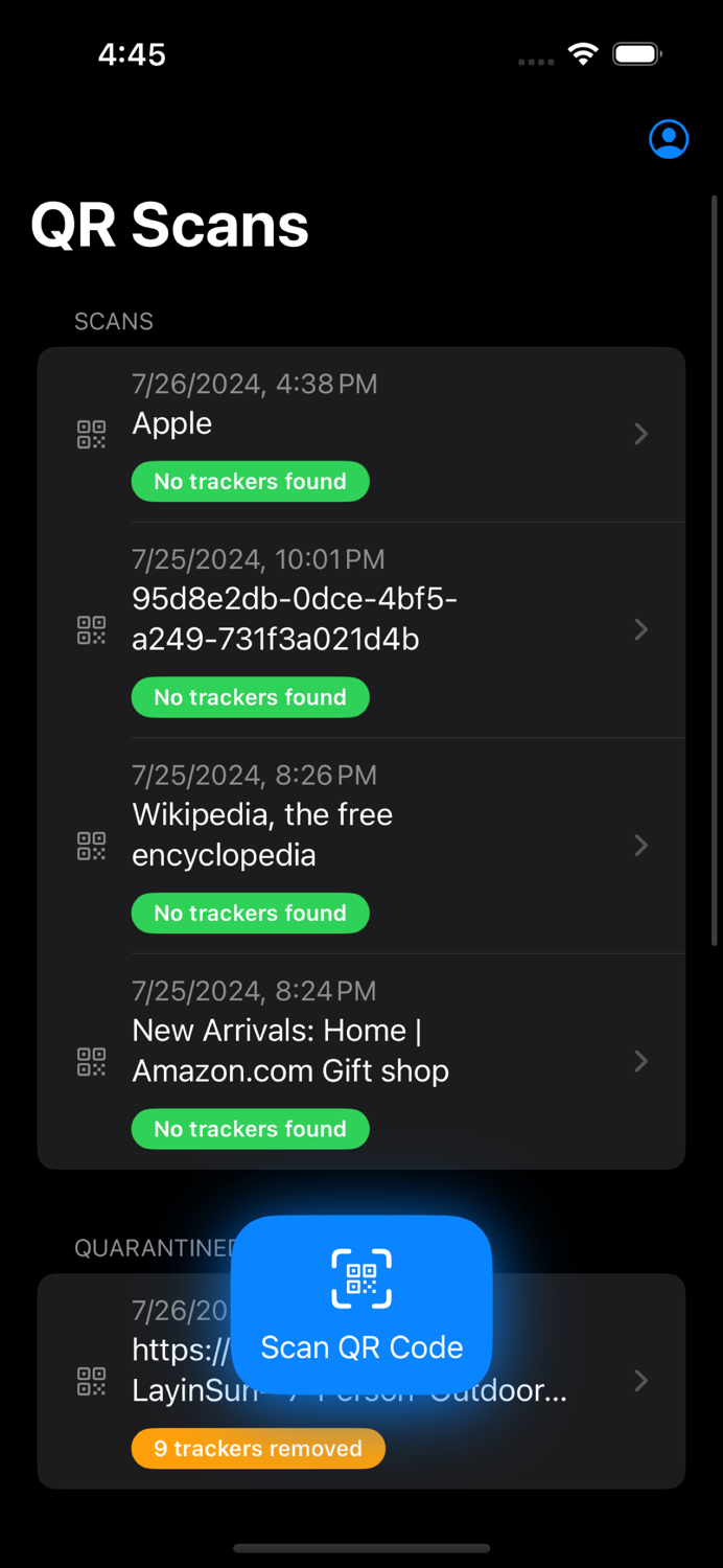 SafeQR Reader • Block Scams