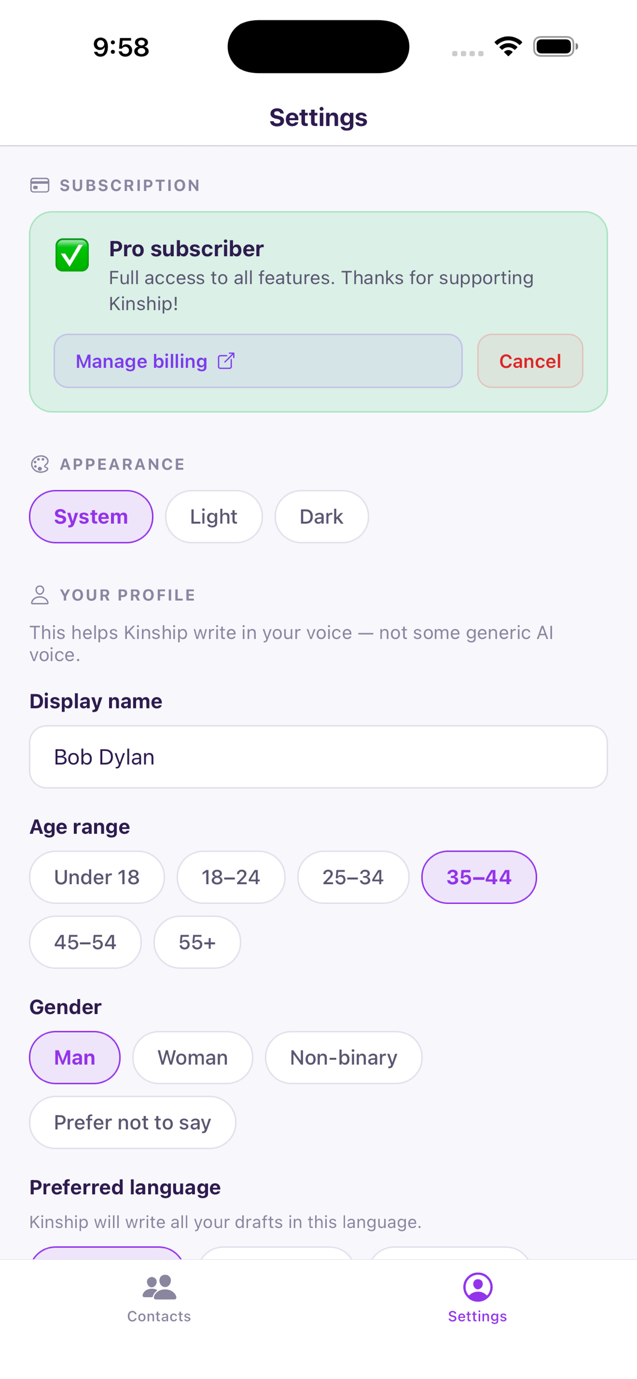 Kinship: AI Inside iMessage